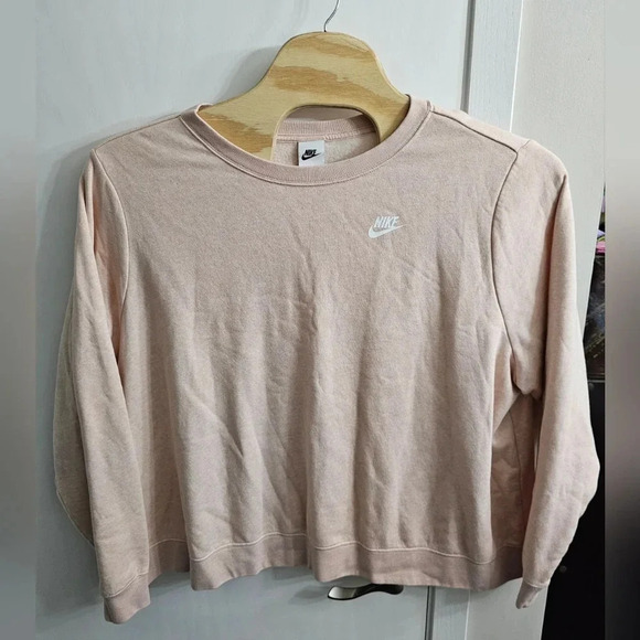Nike Sportswear Club Fleece Women's 3X Pink Pullover Crewneck Sweatshirt Swoosh - Picture 1 of 5